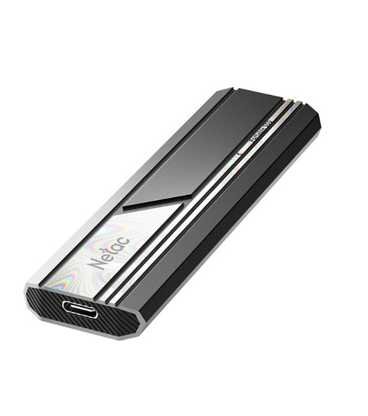 Внешний SSD Netac ZX10, 500 Gb, USB 3.2 Gen 2 Type-C, R/W 1050/1050, черный