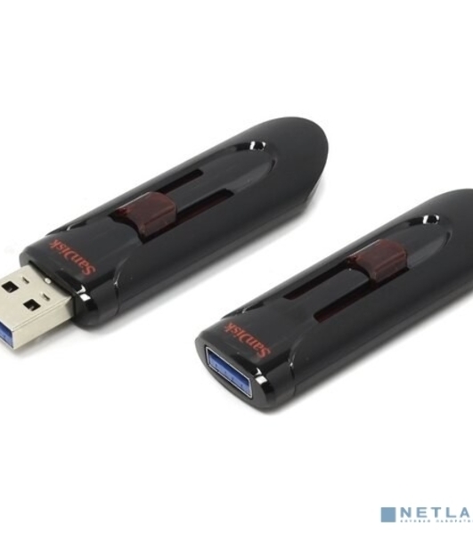Флешка USB SanDisk CZ600 Cruzer Glide (SDCZ600-016G-G35), 16Gb, USB 3.0, R/W 100/30, черный/красный