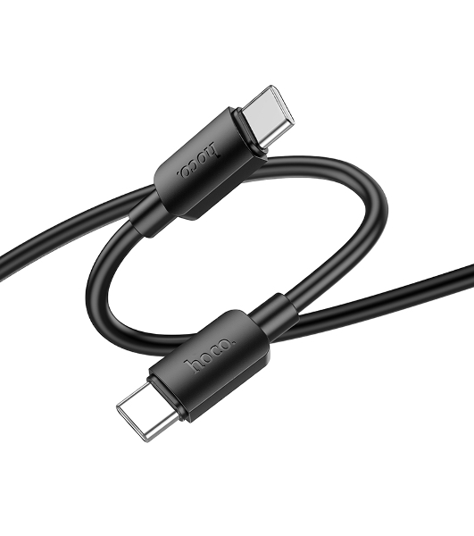 Кабель USB2.0 Hoco Type-C/Type-C, 3A, 60Вт, X96, 1м, черный, коробка