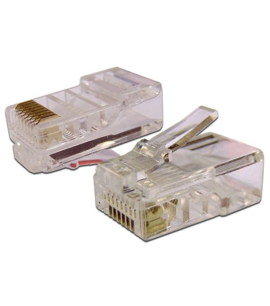 Коннектор LANMASTER RJ45 UTP 8P8C, универсальный, cat.6, 100 шт.