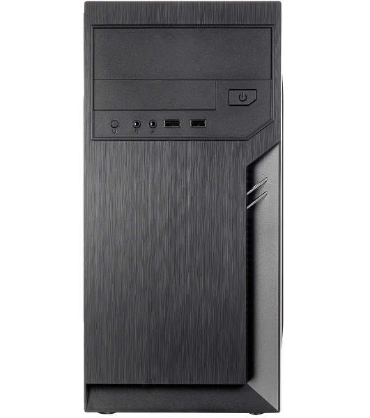 Компьютерный корпус с блоком питания 450Вт. Case Foxline FL-702, mATX, 1x5.25EXT, 1x3.5EXT, 2x3.5INT, 2xUSB 2.0, HDA, w/o FAN, w/450W ATX PSU, w/1.2m EU pwr cord