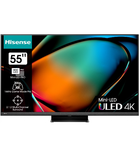 Телевизор Hisense 55' 55U8KQ черный Mini-Led UHD 120Hz Smart TV