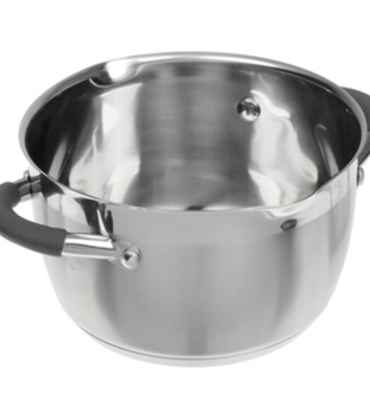 Кастрюля Rondell RDS-023 с\кр 18 см, (2,3л) Flamme (нерж.сталь 18/10,ручки из нерж.стали со вставкой силикон)