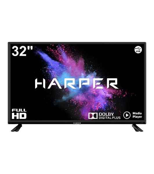 Телевизор Harper 32' 32R490T черный LED HD 60Hz