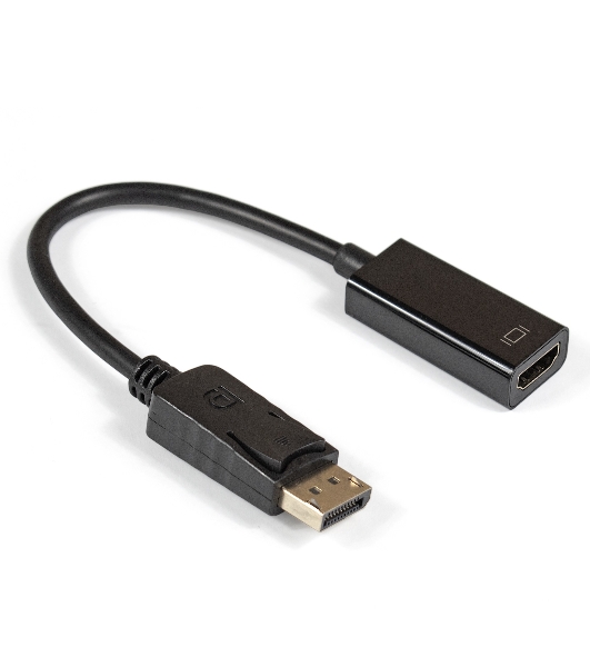 Кабель-переходник ExeGate EX284921RUS DisplayPort-HDMI ExeGate EX-DPM-HDMIF-0.15 (20M/19F, 0,15м)