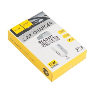 Авто ЗУ/HOCO HC-78005 Z23/2 USB/Выход: 12W/белый