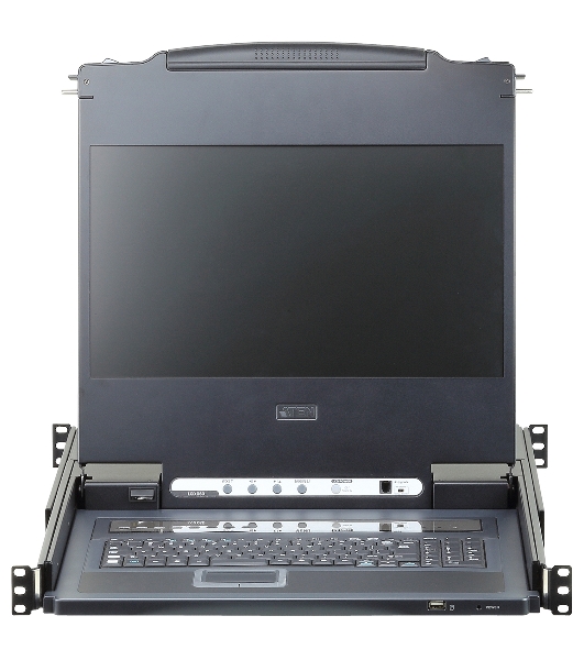 Квм переключатель ATEN Single Rail 8-Port DVI FHD LCD KVM Switch