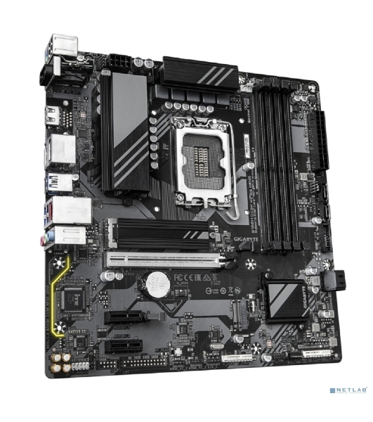 Материнская плата Gigabyte B760M DS3H WIFI6E GEN5, LGA1700, Intel B760, 4xDDR5, 4xSATA, 2xM.2, 1xPCIe 5.0 x16, 2xPCIe 4.0 x1, 1xHDMI, 2xDP, 1x2.5Gb LAN, Wi-Fi 6E, Bluetooth 5.3, 1xUSB-C 10Gbps, 3xUSB-A 5Gbps, 2xUSB-A 2.0, 3x3.5 мм, 7.1, mATX
