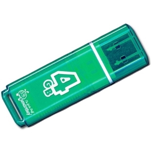 Флешка USB Smartbuy Glossy series Green (SB4 GbGS-G), 4Gb, USB 2.0, R/W 25/15, зеленый