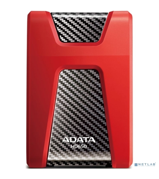 Внешний HDD 2.5' ADATA HD650, 1TB, USB 3.2 Gen 1 Type-A, 5400 rpm, красный