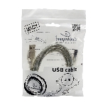 Кабель Cablexpert USB2.0 Pro, AM/BM, 2м, экран, 2 феррит.кольца, прозрачный (CCF-USB2-AMBM-TR-2M), фото2