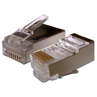 Коннектор Lanmaster RJ45 STP 8P8C, универсальный, для толстого кабеля, cat.6, 100 шт.