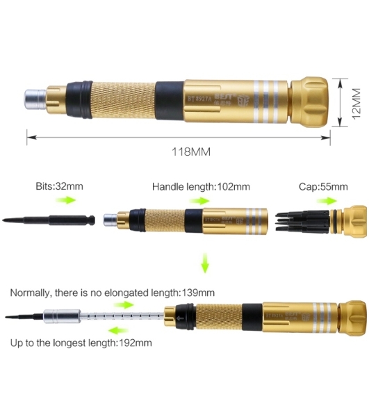 Отвертка со сменными насадками Best BST-8927A