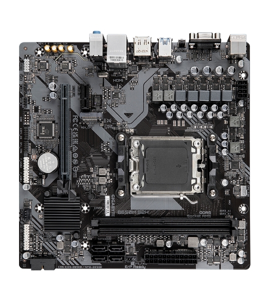 Материнская плата Gigabyte B650M S2H (V1.2/V1.4), AM5, AMD B650, 2xDDR5, 4xSATA, 1xM.2, 1xPCI-E 4.0 x16, 3xUSB-A 3.2 Gen 1, 1xUSB-C 3.2 Gen 1, 1x 1Gb LAN, 3x3.5 мм, 7.1, Micro-ATX