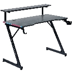 Стол игровой Defender Adamant полка, подвесы, черный, МДФ, RGb, фото 1