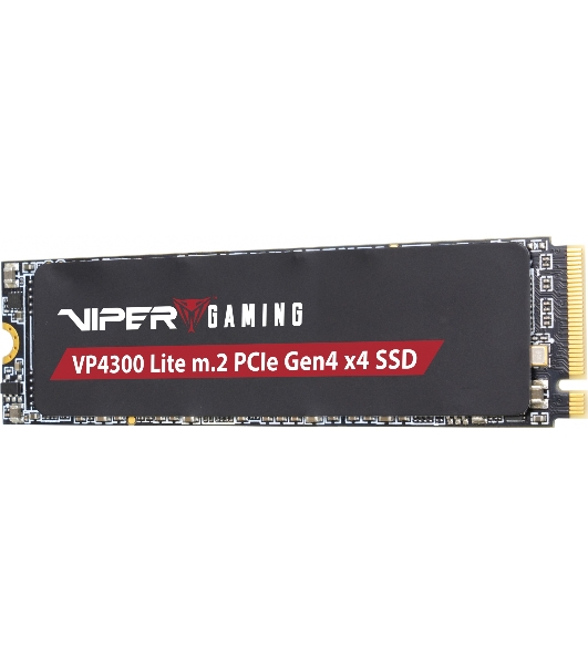 Накопитель SSD Patriot Viper VP4300 Lite, 2Tb, PCIe 4.0 x4, M.2 2280, NVMe, R/W 7400/6400, с радиатором