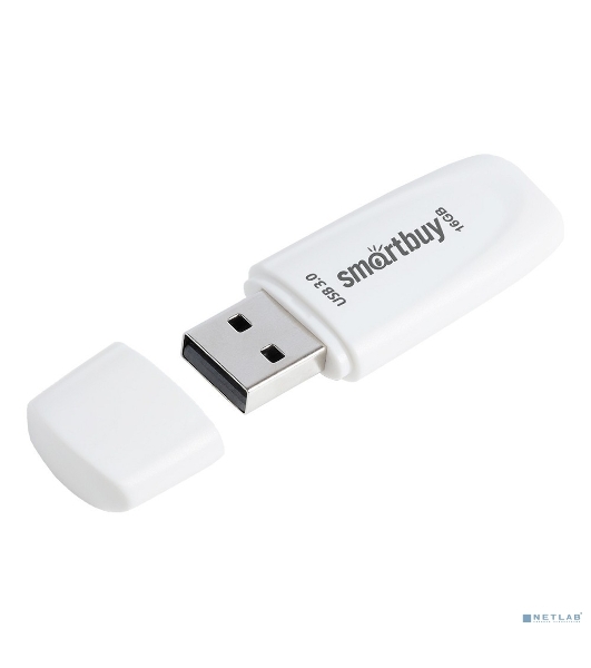 Флешка USB SmartBuy Scout white (SB016Gb3SCW), 16Gb, USB 3.0, R/W 100/40, белый