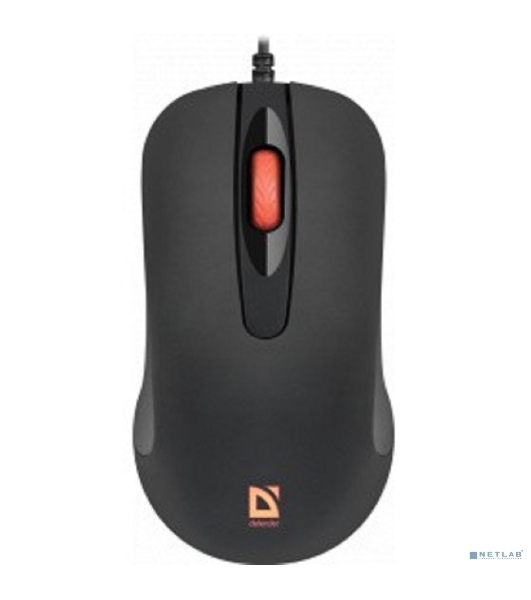 Мышь проводная Defender Ultra Classic MB-280 черный, 1200 dpi, USB, кнопки - 4