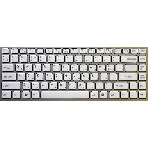 Клавиатура для ноутбука Sony Vaio VPC-Y белый с серебристой рамкой, фото3
