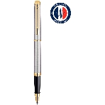 Ручка роллер Waterman Hemisphere (CWS0920350) Steel GT F черн. черн. подар.кор., фото 1