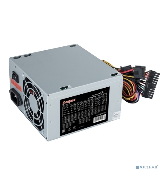 Блок питания ExeGate CP600 (EX292144RUS), 600Вт, 80мм, серебряный