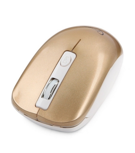 Мышь беспроводная Gembird MUSW-400-G золотой, 1600 dpi, радиоканал, USB, кнопки - 4