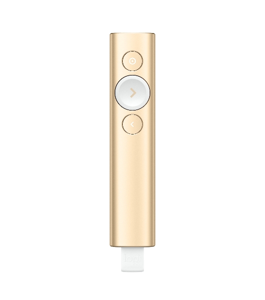 Презентер беспроводной Logitech Spotlight золотистый, радиоканал, USB, кнопки - 3
