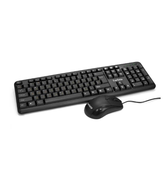 Комплект клавиатура+мышь ExeGate Professional Standard Combo MK120 проводной, USB, 1000 DPI, чёрный