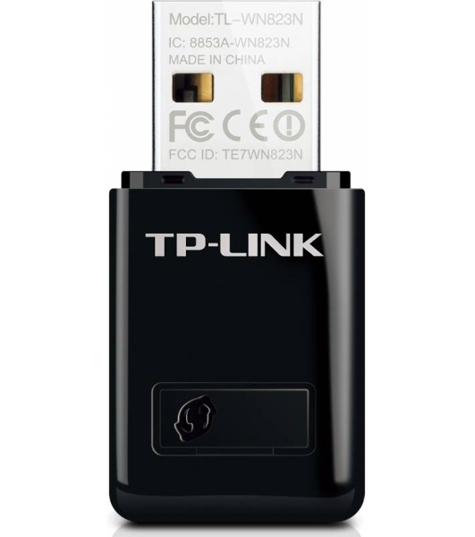 Сетевой адаптер TP-Link SOHO TL-WN823N Беспроводной USB мини адаптер 300 Мбит/с стандарта N c кнопкой QSS(Realtec)