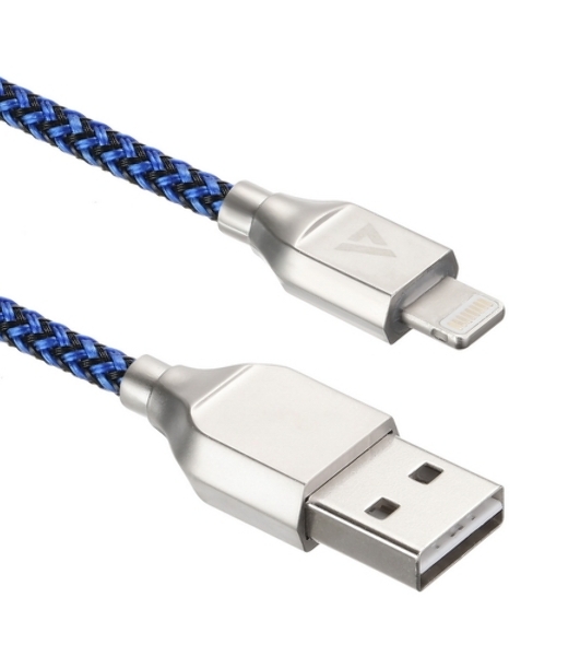 Кабель USB ACD-Titan Lightning - USB-A Нейлон, 1м, сине-черный