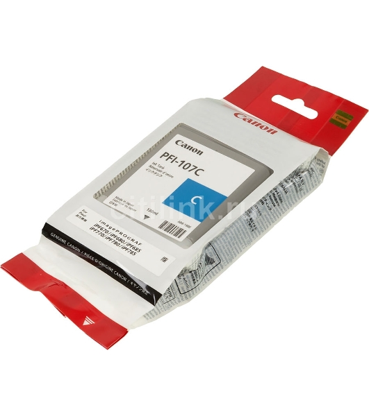 Картридж струйный Canon PFI-107C (6706B001) голубой (130 мл) для Canon iP F680/685/780/785