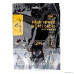 Кабель HDMI Cablexpert CCF2-HDMI4-1M, 19M/19M, v2.0, медь, позол.разъемы, экран, 2 фер.кольца, 1м, черный, пакет, фото3