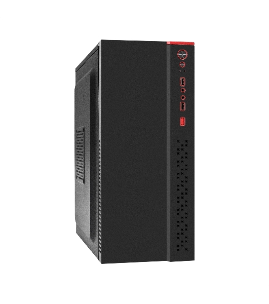 Компьютерный корпус Miditower ExeGate AA-443-UNS400 (ATX, БП UNS400 с вент. 12см, 2хUSB+HD Audio, черный)