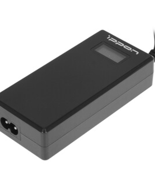 Блок питания Ippon D65U автоматический 65W 15V-19.5V 8-connectors 1.5A 1xUSB 2.1A от бытовой электросети LСD индикатор
