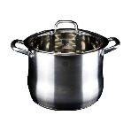 Кастрюля LARA LR02-46 20,0л LR02-46 Кастрюля LARA (нерж) 32x25см, 20л, капсулир индукц дно, крышка из стали, фото 1