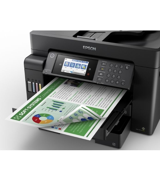 МФУ струйное Epson L15150, (A3, ADF, duplex, 35 стр./мин., Ethernet, Wi-Fi черный)