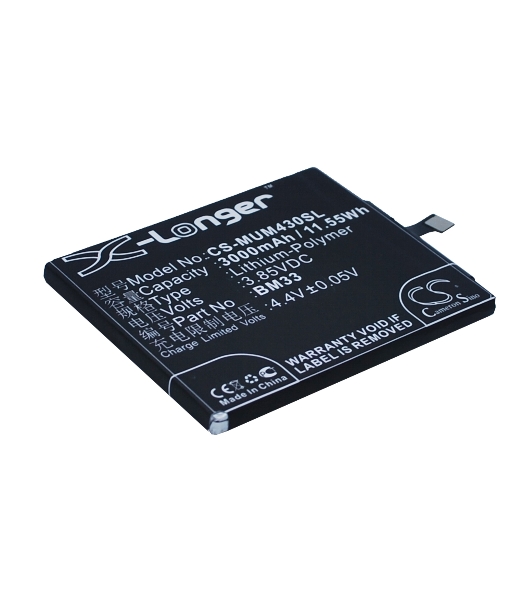 Аккумулятор CameronSino CS-MUM430SL BM33 для Xiaomi Mi4i 3.85V, 3000mAh, 11.55Wh