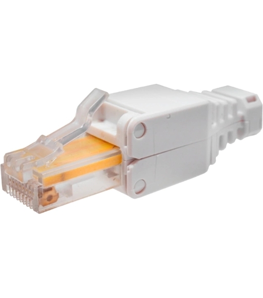 Коннектор Suprlan 10-0218-1, UTP cat.5e RJ45, с защитным колпачком, серый
