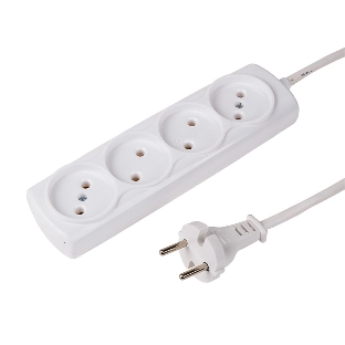 Удлинитель PROconnect OPTIMA 4 гнезда, 3 м, 2х0.75 мм², б/з, белый