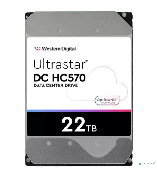Жесткий диск серверный Western Digital 3.5'; 22Tb Ultrastar DC HC570 (WUH722222ALE6L4) SATA 6Gb/s, 7200rpm, 512MB, 4k/512e, Helium, Bulk