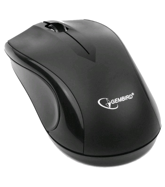Мышь беспроводная Gembird MUSW-320 черный, 1000 dpi, радиоканал, USB, кнопки - 3