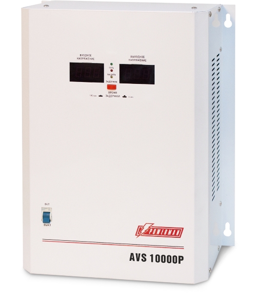 Стабилизатор напряжения Powerman AVS 10000P White (10000ВА,50А,КПД 98%, циф. индикация вх./вых. напряж.)