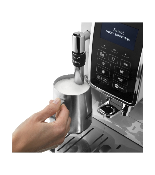 Кофемашина автоматическая DeLonghi ECAM 350.35.W белый, исп. кофе- зерновой/молотый, 1.8 л, 1450 Вт, 15 бар