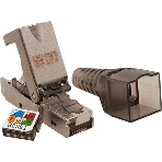 Коннектор Suprlan 10-0240-1, STP cat.6a RJ45 с защитным колпачком, серый, фото4