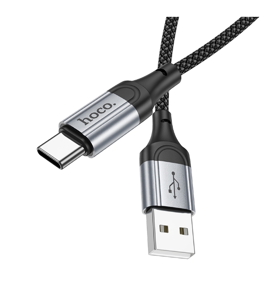 Кабель USB2.0 Hoco AM/Type-C, 3А, X102, 1м, черный, коробка