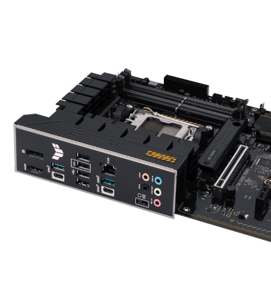 Материнская плата ASUS TUF GAMING B650-PLUS, AM5, AMD B650, 4xDDR5, 4xSATA, 3xM.2, 1xPCI-E 4.0 x16, 1xPCI-E 4.0 x4, 2xPCI-E x1, 1xHDMI, 1xDP, 1x 2.5Gb LAN, 2xUSB-A 3.2 Gen 2, 1xUSB-A 3.2 Gen 2x2, 1xUSB-C 3.2 Gen 2, 5x3.5 мм, 7.1, ATX