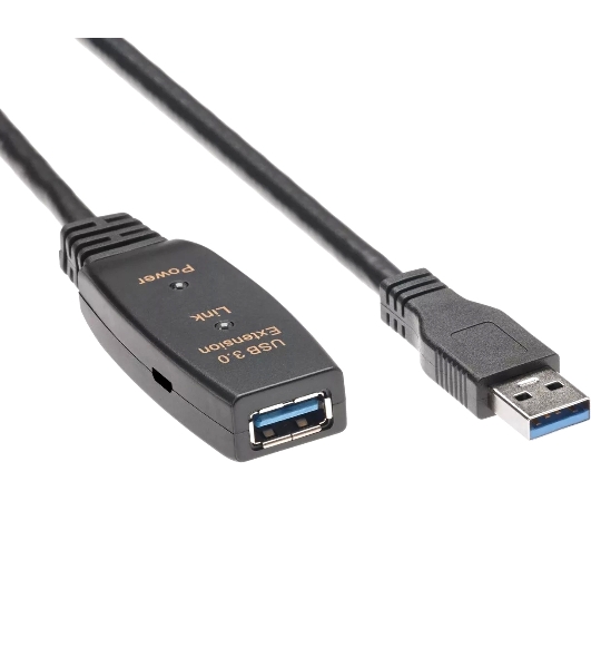 Кабель-адаптер USB3.0-repeater, удлинительный активный Am-->Af 15м QUST/qust