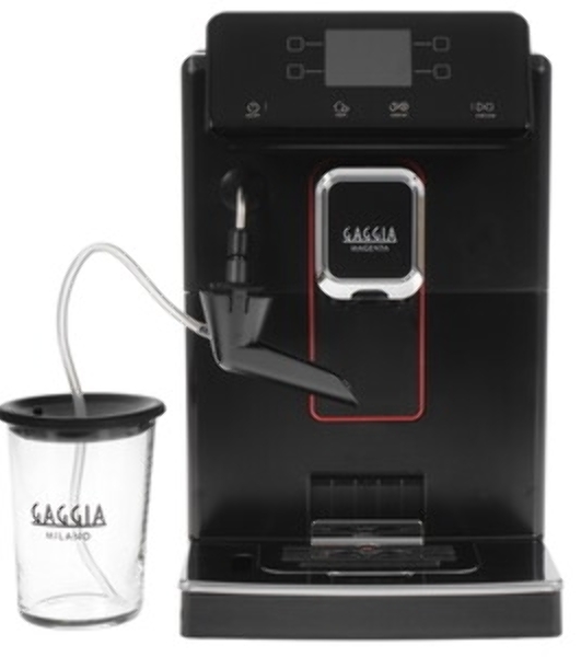 Кофемашина автоматическая Gaggia MAGENTA MILK BK 8701/01 черный, исп. кофе - молотый/зерновой, 1.8 л, 1900 Вт, 15 бар