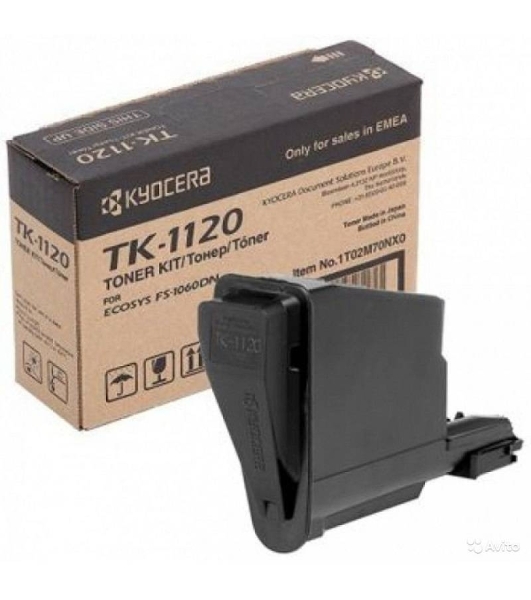 Картридж лазерный Kyocera TK-1120 (1T02M70NX0/1T02M70NXV/1T02M70NX1) черный для FS-1060DN/1025MFP/1125MFP 3000 стр.