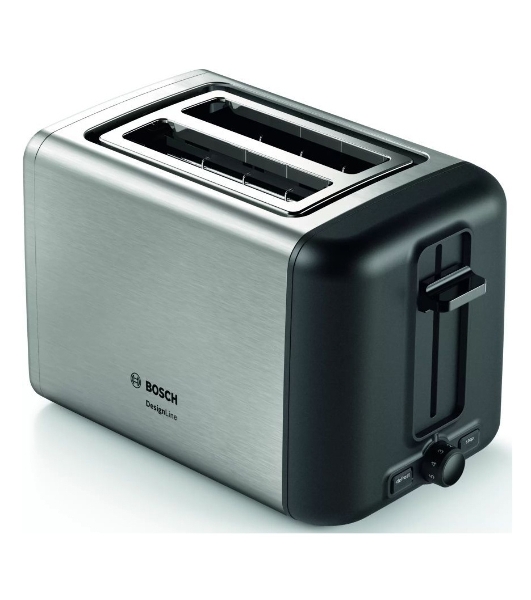 Тостер Bosch TAT3P420 нержавеющая сталь, 970 Вт, 2 слота